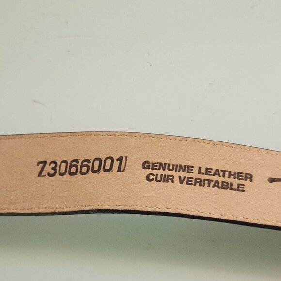 Talbots Vintage Genuine Leather Croc Embossed Western Belt Size L - Picture 6 of 7